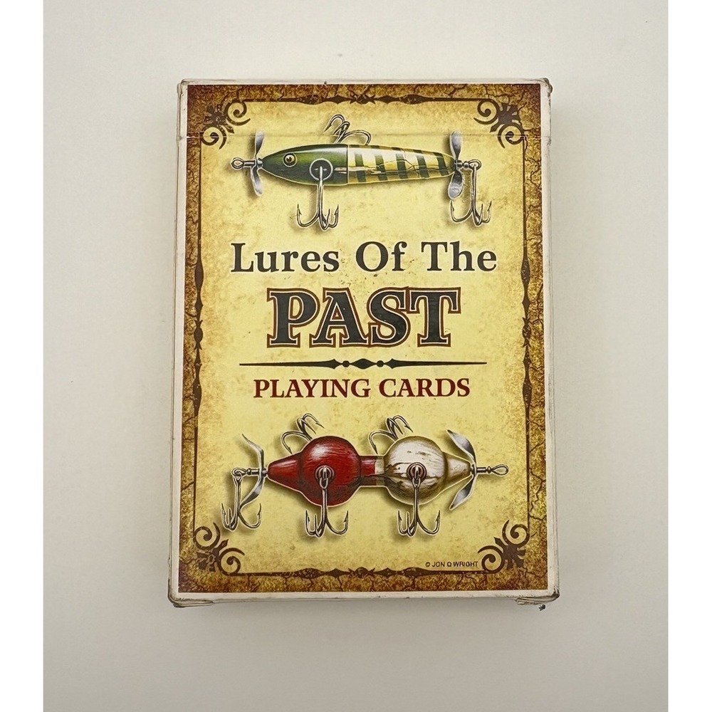 Lures Of  The Past Fishing Theme Playing Cards Jon Q Wright & Artist Artwork